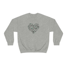 Load image into Gallery viewer, "Love Heart" Heavy Blend Crewneck Sweatshirt