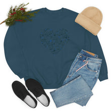 Load image into Gallery viewer, "Love Heart" Heavy Blend Crewneck Sweatshirt