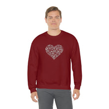 Load image into Gallery viewer, "Love Heart" Heavy Blend Crewneck Sweatshirt