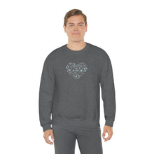 Load image into Gallery viewer, "Love Heart" Heavy Blend Crewneck Sweatshirt