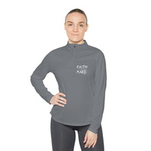 Load image into Gallery viewer, "Faith it until you make it" Women's Quarter-Zip Sweater