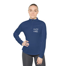 Load image into Gallery viewer, "Faith it until you make it" Women's Quarter-Zip Sweater