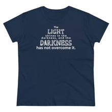 Load image into Gallery viewer, "Light in darkness" Women's Cotton Tee