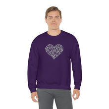 Load image into Gallery viewer, "Love Heart" Heavy Blend Crewneck Sweatshirt