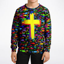 Load image into Gallery viewer, "Fish" Fleece inside Sweatshirt 2T-12T