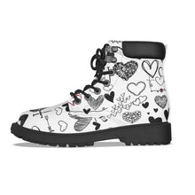 Load image into Gallery viewer, "Love" All-Over Print Women's Short Boots