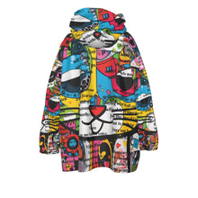Load image into Gallery viewer, All-Over Print Kid's Sherpa Fleece Hoodie Blanket