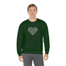 Load image into Gallery viewer, "Love Heart" Heavy Blend Crewneck Sweatshirt