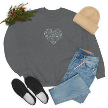Load image into Gallery viewer, "Love Heart" Heavy Blend Crewneck Sweatshirt