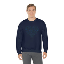 Load image into Gallery viewer, "Love Heart" Heavy Blend Crewneck Sweatshirt