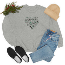 Load image into Gallery viewer, "Love Heart" Heavy Blend Crewneck Sweatshirt