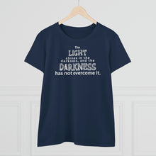 Load image into Gallery viewer, "Light in darkness" Women's Cotton Tee