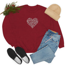 Load image into Gallery viewer, "Love Heart" Heavy Blend Crewneck Sweatshirt