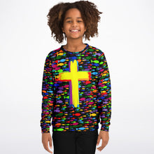 Load image into Gallery viewer, "Fish" Fleece inside Sweatshirt 2T-12T