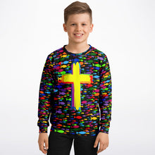 Load image into Gallery viewer, "Fish" Fleece inside Sweatshirt 2T-12T