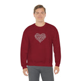 "Love Heart" Heavy Blend Crewneck Sweatshirt