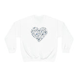 "Love Heart" Heavy Blend Crewneck Sweatshirt