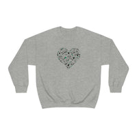 "Love Heart" Heavy Blend Crewneck Sweatshirt