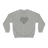 "Love Heart" Heavy Blend Crewneck Sweatshirt