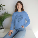 "Love Heart" Heavy Blend Crewneck Sweatshirt