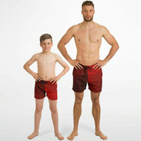 "Matching Red Swimwear" 2T-14T and Father