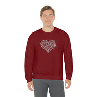 "Love Heart" Heavy Blend Crewneck Sweatshirt