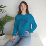 "Love Heart" Heavy Blend Crewneck Sweatshirt