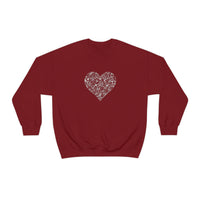 "Love Heart" Heavy Blend Crewneck Sweatshirt