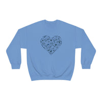 "Love Heart" Heavy Blend Crewneck Sweatshirt