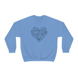 "Love Heart" Heavy Blend Crewneck Sweatshirt