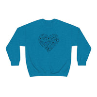 "Love Heart" Heavy Blend Crewneck Sweatshirt