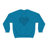 "Love Heart" Heavy Blend Crewneck Sweatshirt