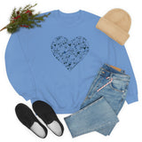 "Love Heart" Heavy Blend Crewneck Sweatshirt