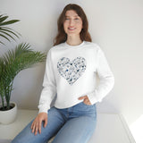 "Love Heart" Heavy Blend Crewneck Sweatshirt