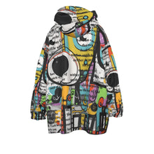 Load image into Gallery viewer, All-Over Print Kid&#39;s Sherpa Fleece Hoodie Blanket
