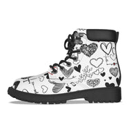 "Love" All-Over Print Women's Short Boots