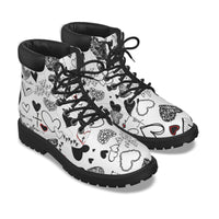 "Love" All-Over Print Women's Short Boots