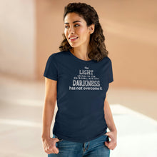 Load image into Gallery viewer, &quot;Light in darkness&quot; Women&#39;s Cotton Tee
