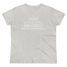 Load image into Gallery viewer, &quot;Light in darkness&quot; Women&#39;s Cotton Tee
