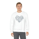 "Love Heart" Heavy Blend Crewneck Sweatshirt