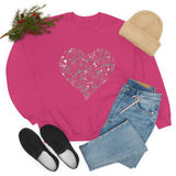 "Love Heart" Heavy Blend Crewneck Sweatshirt