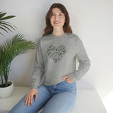 "Love Heart" Heavy Blend Crewneck Sweatshirt