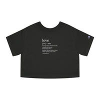 "Define Love" Champion Women's Heritage Cropped T-Shirt