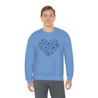 "Love Heart" Heavy Blend Crewneck Sweatshirt