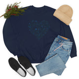 "Love Heart" Heavy Blend Crewneck Sweatshirt