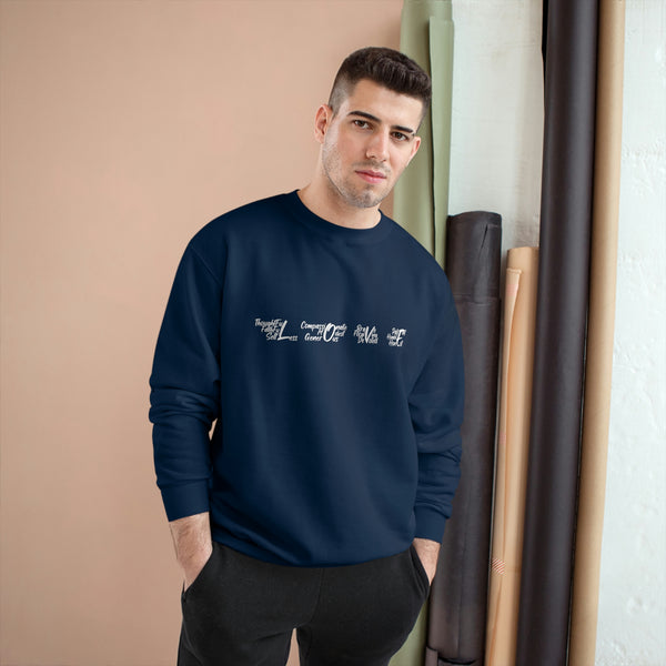 Navy blue champion online crewneck