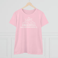 Load image into Gallery viewer, &quot;Light in darkness&quot; Women&#39;s Cotton Tee
